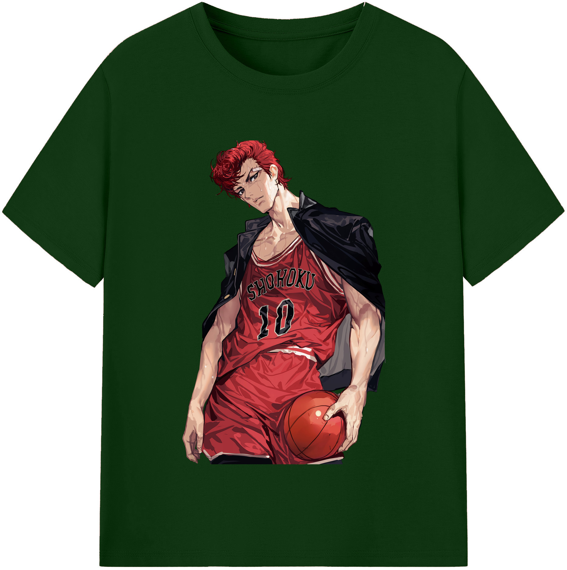 SLAM DUNK／スラムダンク 綿100％半袖Tシャツ（フロントプリント）